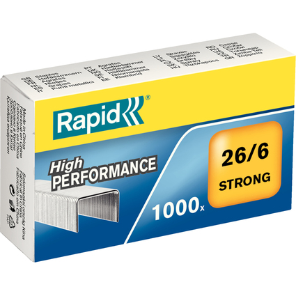 Rapid Heftklammern Strong 26/6, verzinkt