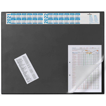 DURABLE Schreibunterlage mit Jahreskalender, schwarz