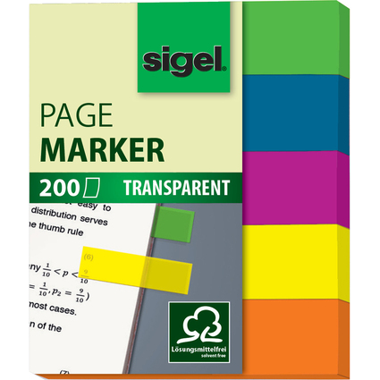 sigel Haftmarker Film mini, 50 x 12 mm, 200 Blatt