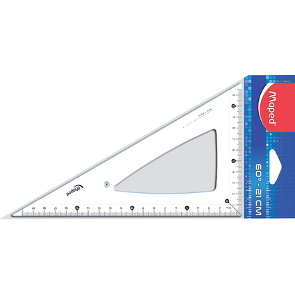 Maped Zeichendreieck Cristal 60 Grad, Kathetenlnge: 210 mm