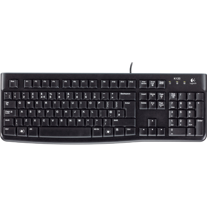 Logitech Tastatur K120, kabelgebunden, USB-Anschluss