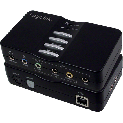 LogiLink 7.1 USB Sound Box, 8-Kanal, schwarz