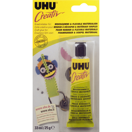 UHU Spezialkleber "Creativ" fr Moosgummi, 33 ml in Tube