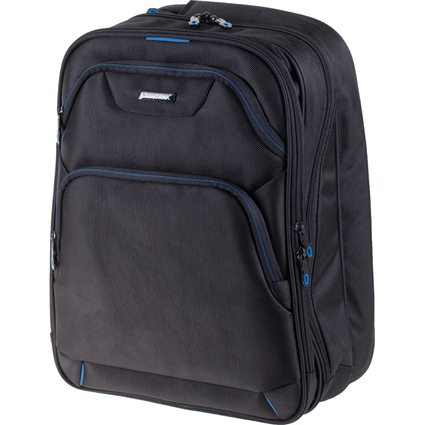 LiGHTPAK Notebook-Rucksack "ECHO", aus Nylon, schwarz