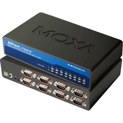 MOXA USB 2.0 auf RS-232 Hub, 8-fach, Desktop, mit Netzteil