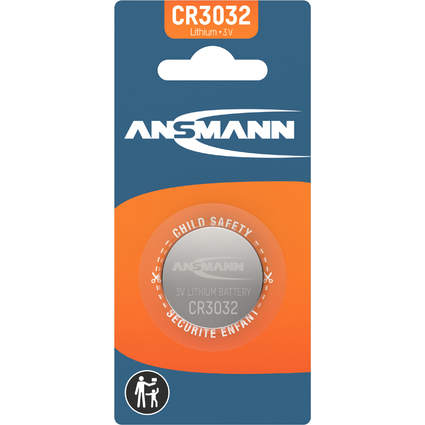 ANSMANN Lithium Knopfzelle CR3032, 3 Volt, 1er Blister