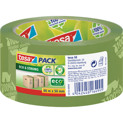 tesapack Verpackungsklebeband Eco & Strong, 50 mm x 66 m