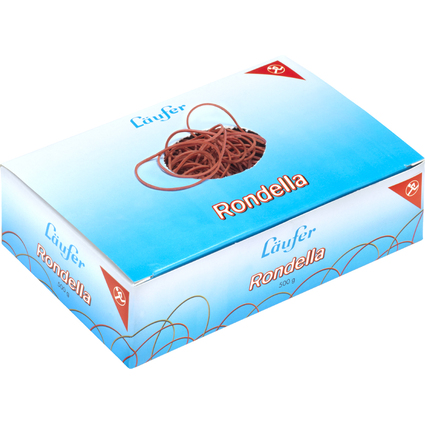 Lufer Gummiringe RONDELLA im Karton, rot, 50 mm, 500 g