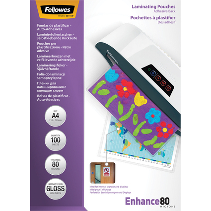 Fellowes Laminierfolientasche Peel & Stick, DIN A4, 160 mic