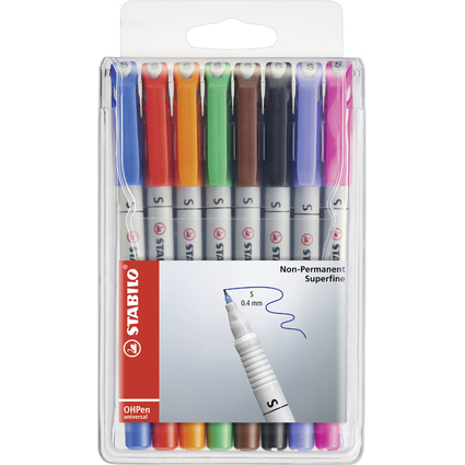 STABILO Nonpermanent-Marker OHPen universal, 8er Etui