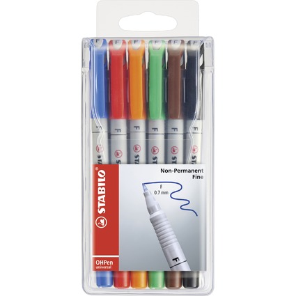 STABILO Nonpermanent-Marker OHPen universal, 6er Etui