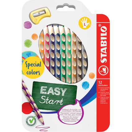 STABILO Dreikant-Buntstifte EASYcolors L, 12er Etui