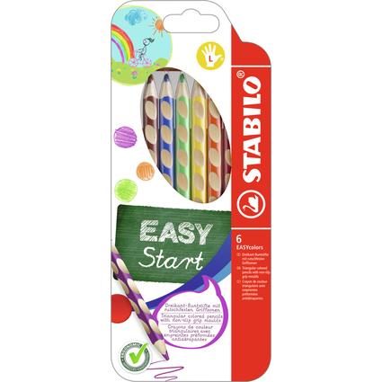 STABILO Dreikant-Buntstifte EASYcolors L, 6er Etui