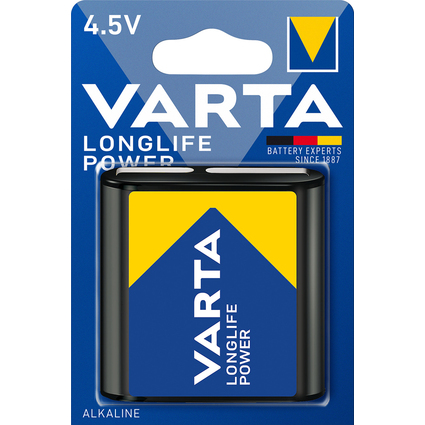 VARTA Alkaline Batterie Longlife Power, 4,5 V Flachblock