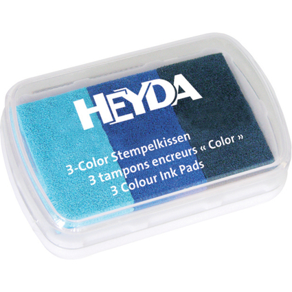 HEYDA Stempelkissen 3-Color, hellblau/mittelblau/dunkelblau