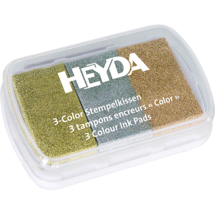 HEYDA Stempelkissen 3-Color, gold/silber/kupfer