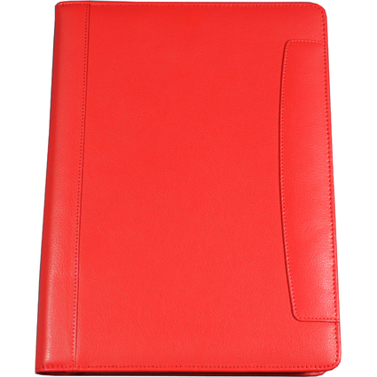 Alassio Schreibmappe "VALLO", A4, Nappa-Leder, rot