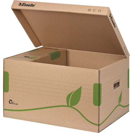 Esselte Archiv-Klappdeckelbox ECO, braun, fr Format DIN A4+