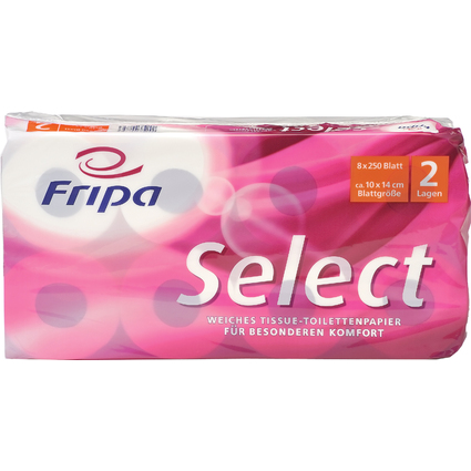 Fripa Toilettenpapier Select, 2-lagig, hochwei