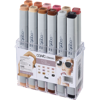 COPIC Marker classic, 12er Set Portrtfarben