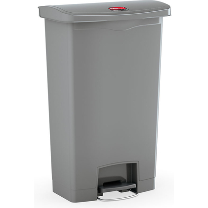 Rubbermaid Tret-Abfalleimer Slim Jim, 50 Liter, grau