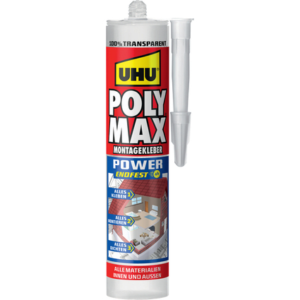 UHU Montagekleber POLYMAX POWER ENDFEST, transparent, 300 g