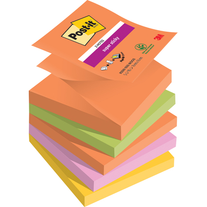 Post-it Haftnotizen Super Sticky Z-Notes, 76 x 76 mm, Boost