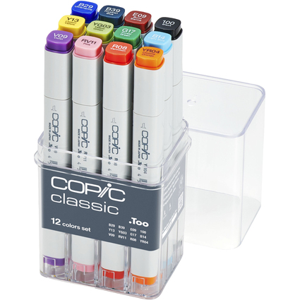 COPIC Marker classic, 12er Basis Set