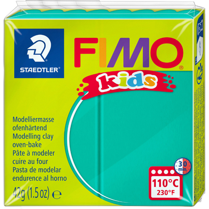 FIMO kids Modelliermasse, ofenhrtend, grn, 42 g