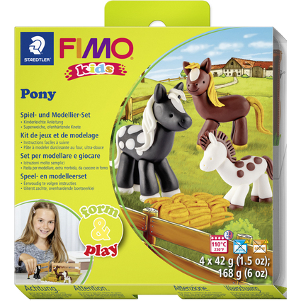 FIMO kids Modellier-Set Form & Play "Pony", Level 2