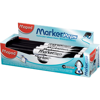 Maped Whiteboard-Marker Marker'Peps, schwarz, 12er Display