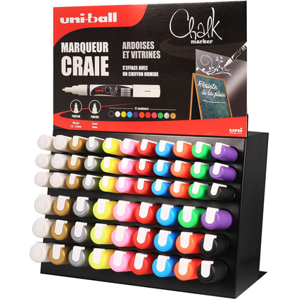 uni-ball Kreidemarker Chalk, 63er Display