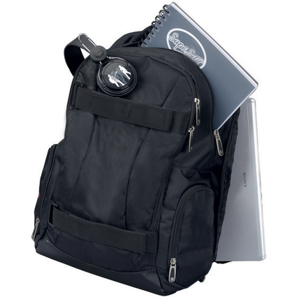 LiGHTPAK Schulrucksack "HAWK", mit Notebookfach, schwarz