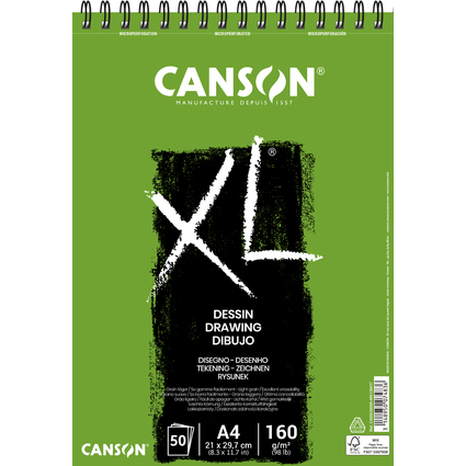 CANSON Skizzen- und Studienblock XL Zeichnen, DIN A4