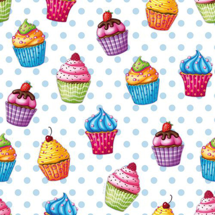 PAPSTAR Motiv-Servietten "Cupcakes", 330 x 330 mm