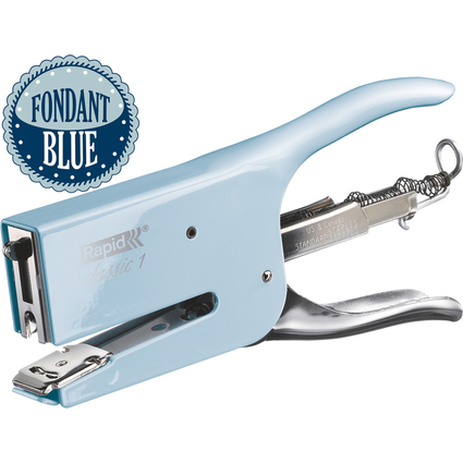 Rapid Heftzange Classic K1 Retro Fondant Blue, hellblau