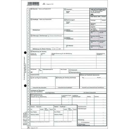 RNK Verlag Vordruck "Frachtbrief fr Gterkraftverkehr", SD