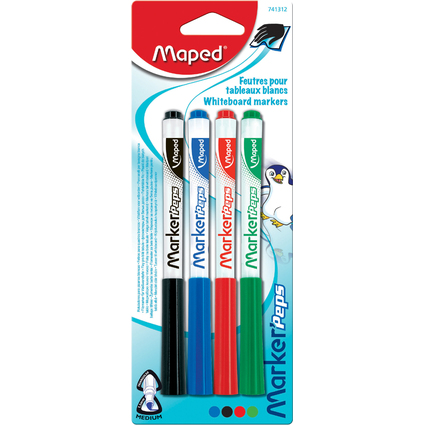 Maped Whiteboard-Marker Marker'Peps, 4er Blisterkarte