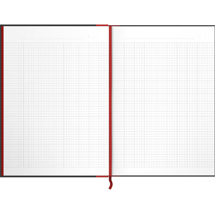 Oxford Black n' Red Notizbuch - gebunden, DIN A4, kariert