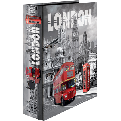 HERMA Motivordner "London", DIN A4, Rckenbreite: 70 mm