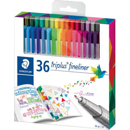 STAEDTLER Fineliner triplus, 36er Etui