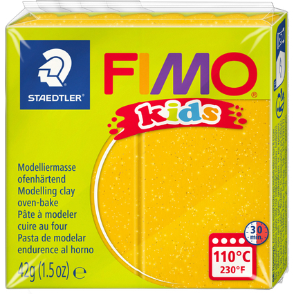 FIMO kids Modelliermasse, ofenhrtend, glitter-gold, 42 g