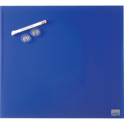 nobo Glas-Magnettafel, (B)450 x (H)450 mm, blau