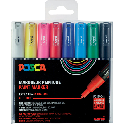 POSCA Pigmentmarker PC-1MC, 8er Etui