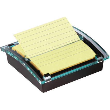 Post-it Z-Notes Spender, schwarz/transparent, inkl. 1 Block