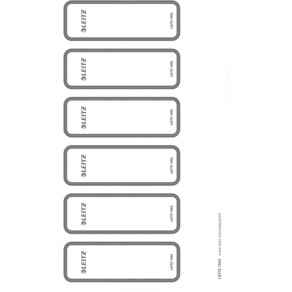 LEITZ Ordnerrcken-Etikett, 36 x 111 mm, kurz, schmal, grau