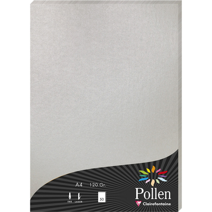 Pollen by Clairefontaine Papier DIN A4, silber