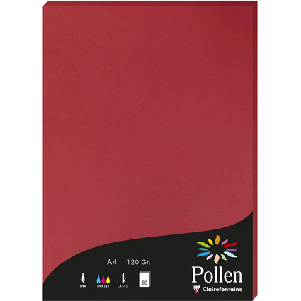 Pollen by Clairefontaine Papier DIN A4, kirschrot