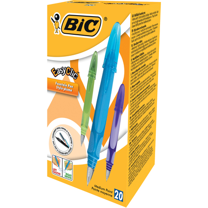 BIC Fllhalter Easy Clic, Feberbreite: M, 20er Box