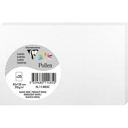 Pollen by Clairefontaine Briefkarte 82 x 128 mm, perlmutt-